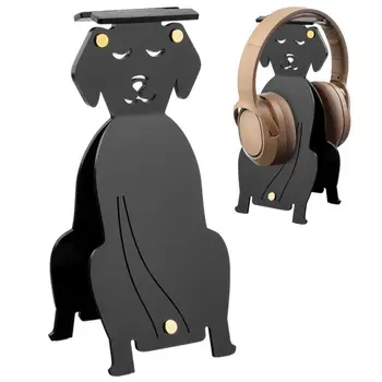  Подставка для наушников для собак Симпатичная акриловая вешалка для наушников в форме собаки Универсальный простой дисплей для наушников для спален, игровых комнат, домов, общежитий
