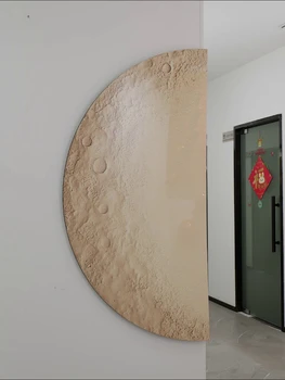  Покраска входа в Луну, роспись светящейся лампой, современная простая фоновая настенная роспись, настенная стена, висящая на