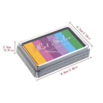  Радужный многоцветный тампон на масляной основе для штампа скрапбук фотоальбом DIY Craft Dropship