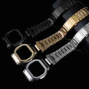  Ремешок для часов из нержавеющей стали для G-SHOCK Casio DW5600 GW-B5600 GWM5610 модифицированный прецизионный стальной металлический корпус браслет браслет чехол