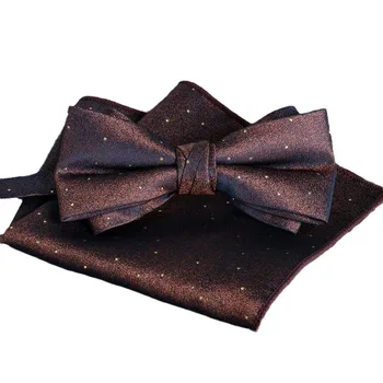  Ретро галстук-бабочка Квадратный шарф Набор из 2 предметов Мужские аксессуары