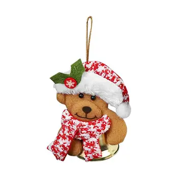  Рождественская кукла Колокольчик Кулон Снеговик Санта-Клаус Лось Колокольчик Кукла Рождественская елка Подвески Детские игрушки Новогоднее украшение