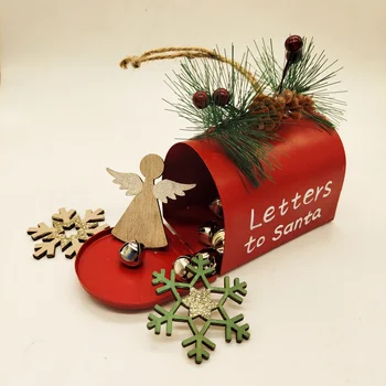  Рождественский креативный металлический почтовый ящик украшение рождественской елки украшения письма к Санта-Клаусу Рождественский почтовый ящик кулон железные украшения подарки
