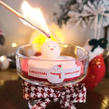 Рождественский снеговик Ароматерапевтическая свеча