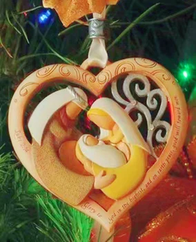  Семейный кулон в форме сердца с рождественской елкой, рождение рождественского украшения дома, создание праздничной атмосферы