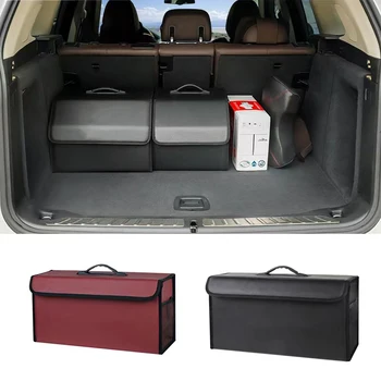   Сумка для хранения багажника автомобиля Кожаная коробка для кемпинга складная для GMC Terrain Sierra 1500 Yukon Granite Jimmy Graphyte Humme