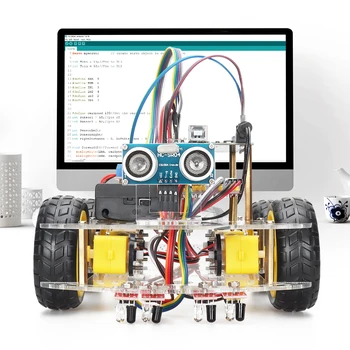  Умный робот для кодирования Arduino Программируемый робот Комплект оборудования для автоматизации Роботизированный электронный комплект Полные комплекты для обучения