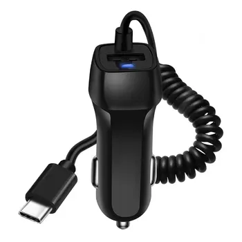 Универсальное автомобильное зарядное устройство с USB-кабелем Зарядное устройство для мобильного телефона для Samsung Micro USB Type C Кабель Быстрое автомобильное зарядное устройство для телефона